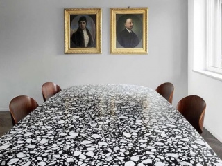 terrazzo 991 top black table design 